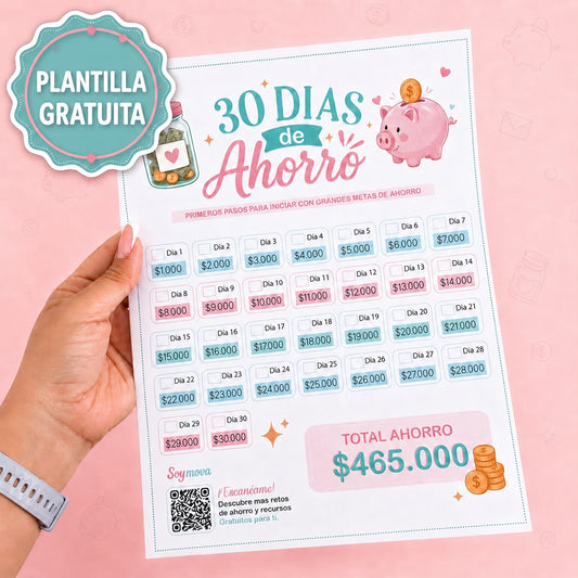 Plantilla 30 dias de Ahorro
